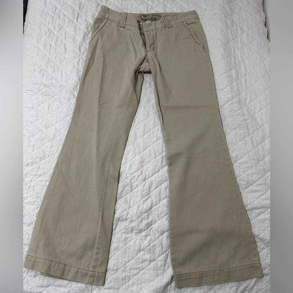 Y2K Abercrombie & Fitch  Cream High-Waisted Pants